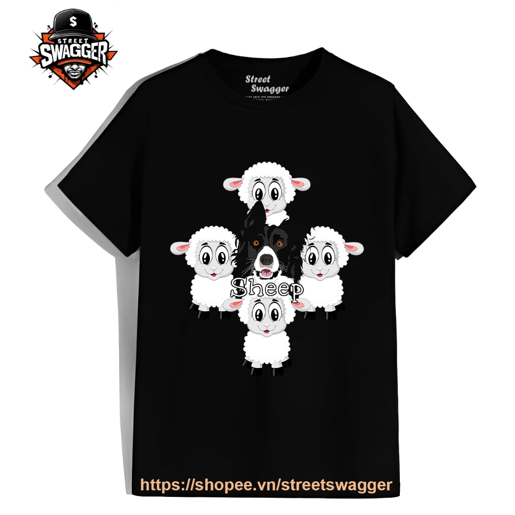 Áo thun Nam Nữ Border Collie Sheep Herding Trending Áo thun Nam Nữ