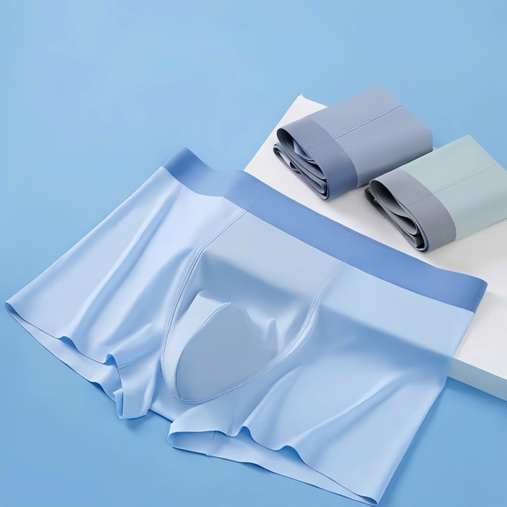 Combo 4 Quần Sịp Boxer Su Đúc Lụa Băng Cao Cấp Không Đường May Nanjiren (Che tên sản phẩm)