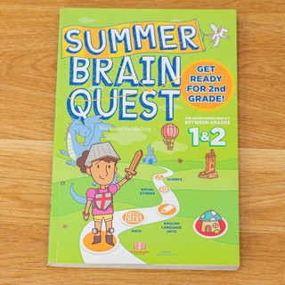 Sách summer brain quest grade 1&2 Sách tiếng Anh rèn luyện tư duy cho bé 6 - 7 tuổi Á Châu Books