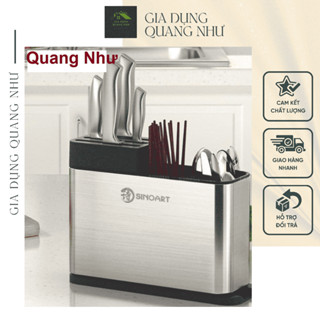 Kệ Cắm Dao, Muỗng SINOART, Ống Cài Dao,Cắm Đũa Inox Không Han Gỉ 1206