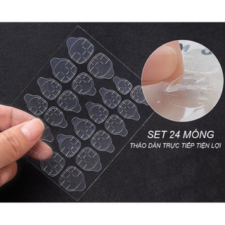 Set 24 tấm keo dán hai mặt dán nailbox móng úp siêu chắc bền