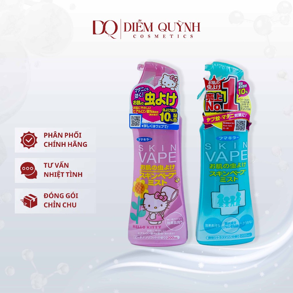 Xịt chống muỗi skin vape Nhật Bản 200ml