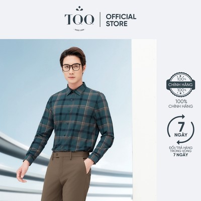 Áo sơ mi nam dài tay TQQ kẻ trẻ trung công sở K601CS-CSB chất vải hạn chế nhăn