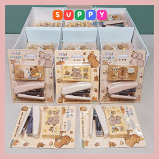Dập Ghim Giấy Capybara Nhiều Màu Xinh Xắn Hoạ Tiết Dễ Thương Đồ Bấm Kim Cute Suppy