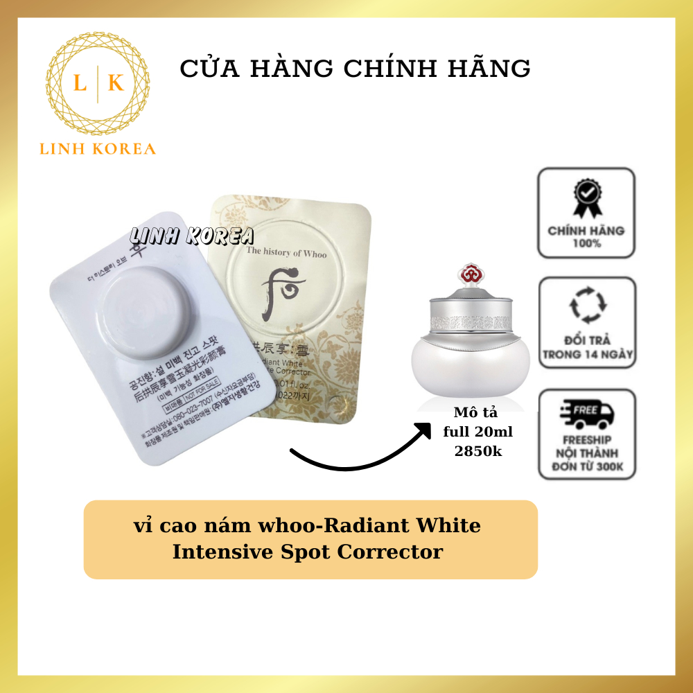 vỉ cao nám whoo-Radiant White Intensive Spot Corrector_LINH