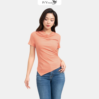  Áo thun nữ dáng ôm cổ đổ IVY moda MS 57B9845 