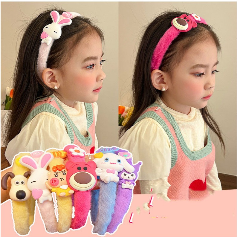 Băng đô bờm sược cài tóc cho bé gái hoạt hình đẹp