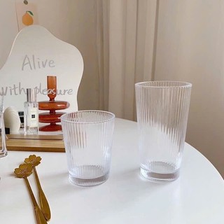 Cốc thủy tinh miệng loe sọc 250ml, 400ml