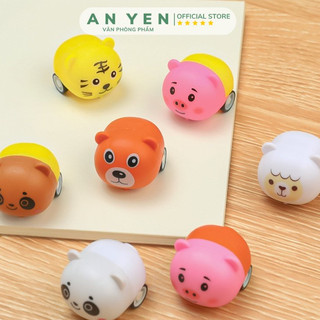Combo 10 Đồ chơi xe thú mini chạy cót siêu đáng yêu cho bé TCM