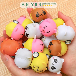 Combo 10 Đồ chơi xe thú mini chạy cót siêu đáng yêu cho bé TCM