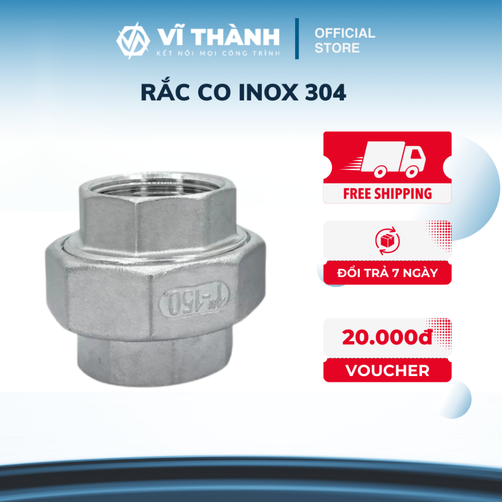 Rắc co INOX(304) DN15 - DN40