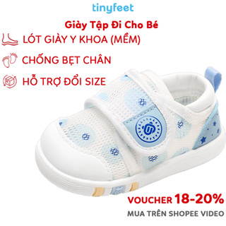 Giày Tập Đi Chống Bẹt Chân Mùa Hè 2025 Cho Bé Trai Bé Gái TINYFEET WJ15 Giầy Tập Đi Thể Thao Cho Bé 1 Tuổi 2 Tuổi