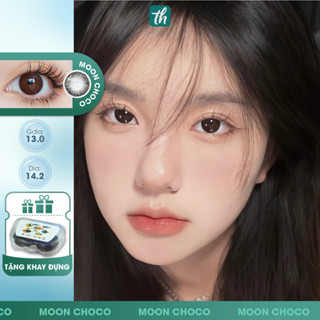 [TẶNG KHAY ĐỰNG] Kính áp tròng THÚY LENS có cận lệch màu nâu tự nhiên Moon Choco độ cận từ 0 - 8 (giá 1 chiếc)