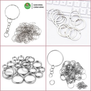 Set 50 Khoen Móc Khóa Keychain, Phôi Móc Chìa Khoá Tự Làm Đồ Cute Rẻ Nhỏ Đẹp Xinh Độc
