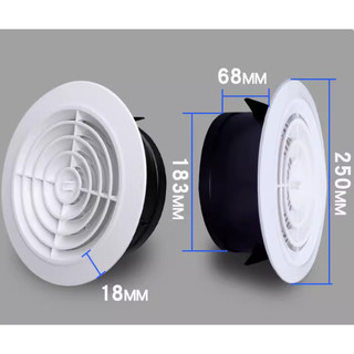 LS XINLONGSHENG - Nắp chụp ống thông gió nhựa tròn ABS - KIỂU XOAY