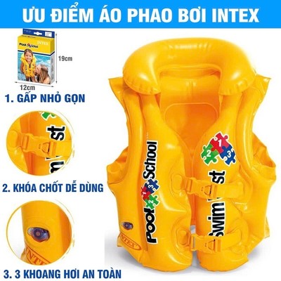 Áo phao bơi cho bé 18 tháng đến 4 tuổi INTEX 59661
