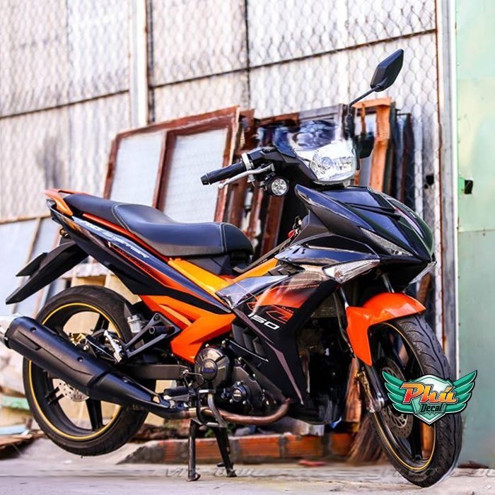 Tem rời EX 150 RC 2019 cam đen (P) -1