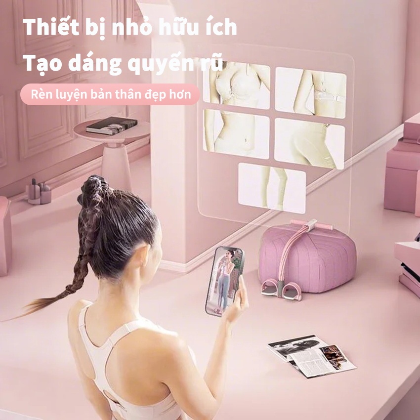 Dây kéo đàn hồi PINMU Dây tập bụng đàn hồi kháng lực 6 ống cao su tập cơ bụng ập Tay Chân Gym tại nhà