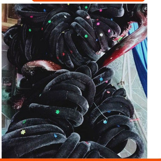 Mấn nhung, Mấn đội đầu, Khăn Vấn cho bà
