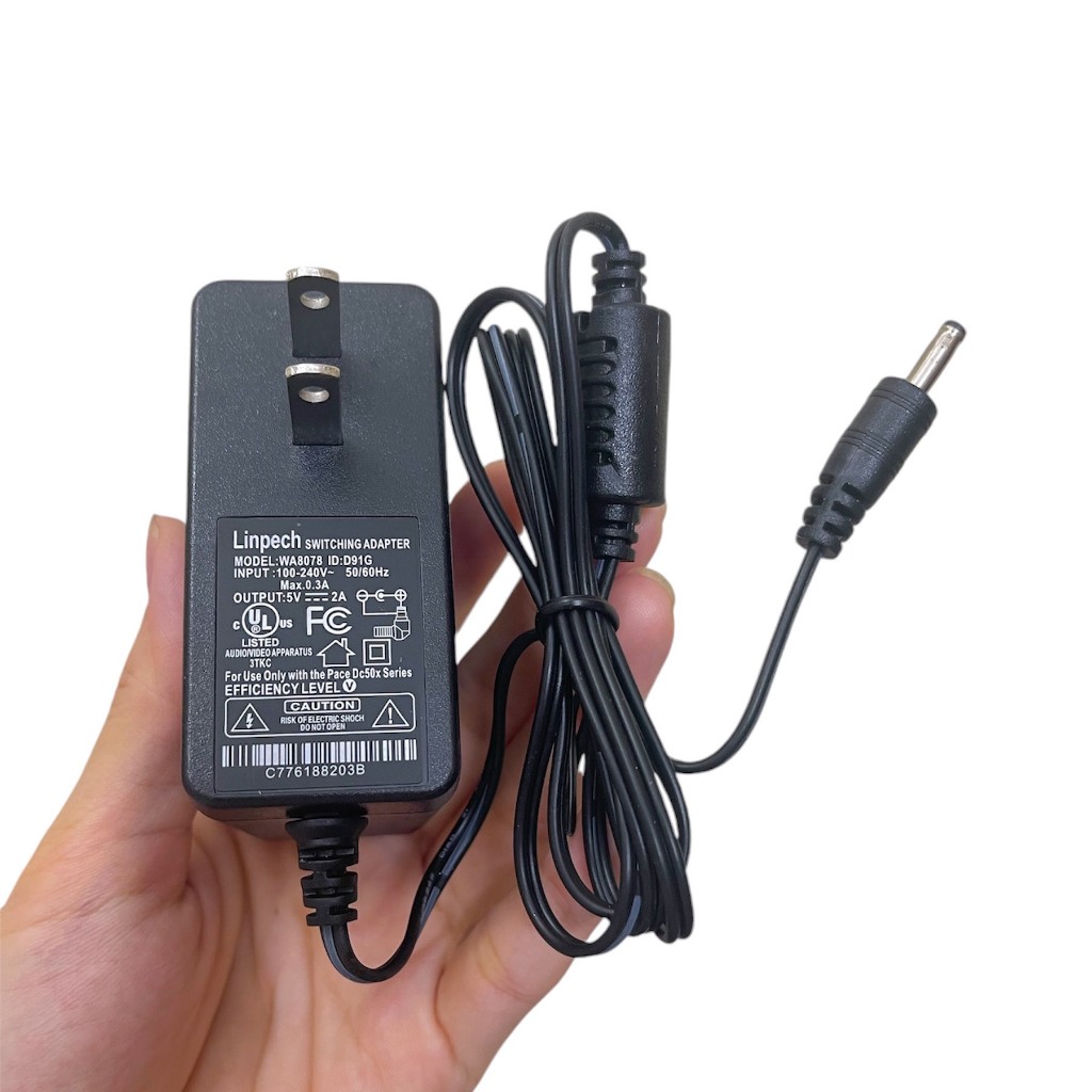 NGUỒN ADAPTER 5V-2A CHÂN KIM (3.5mm x 1.35mm) CHO CAMERA IP YOOSEE, ĐẦU ANDROIBOX