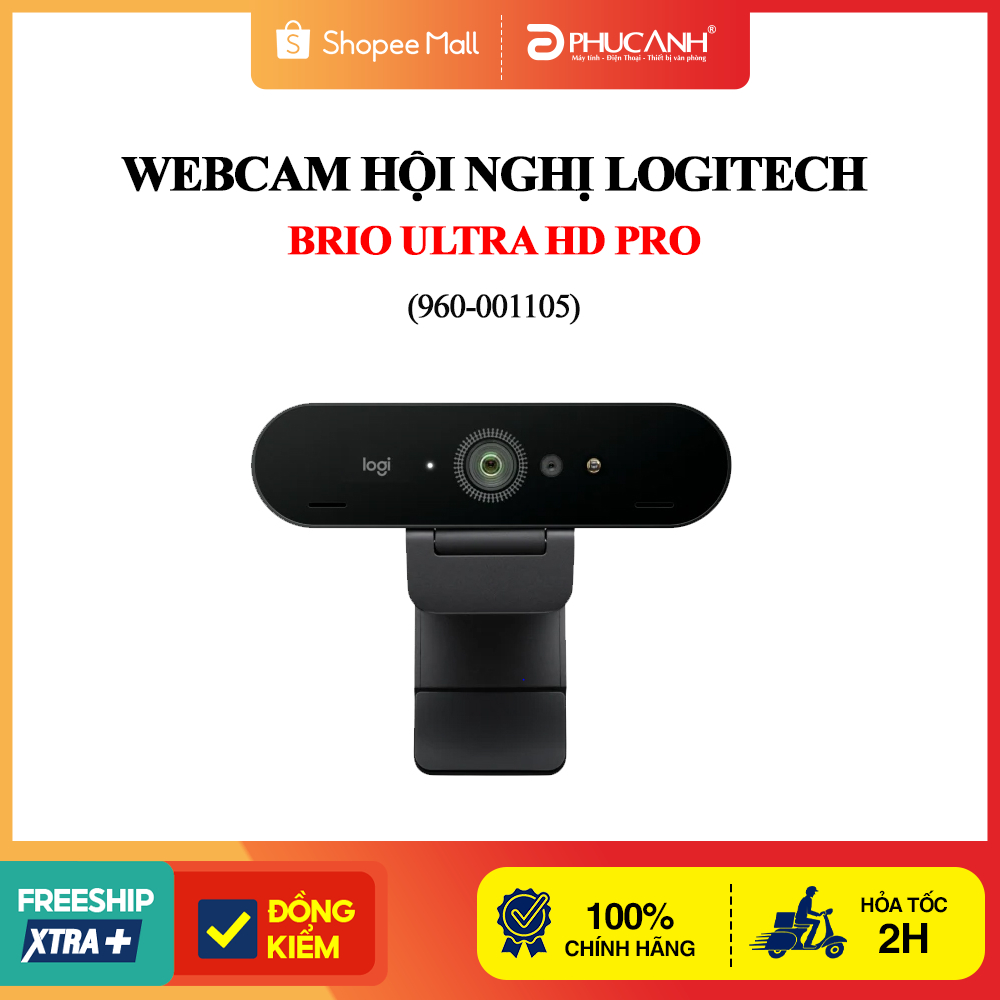 Webcam Logitech Brio 4K HD 1080P HD với Micro (Hàng chính hãng, BH 36 tháng 1 đổi 1)