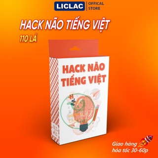 Bộ bài Hack Não Tiếng Việt 110 lá - Boardgame đố vui sắp xếp từ vựng, thơ, ca dao tục ngữ Việt Nam