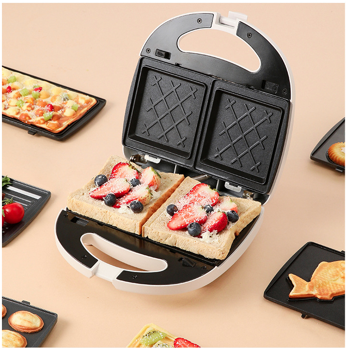 Máy Nướng Bánh Sandwich Nhiều Mẫu Khay Tháo Rời Nướng Bánh Mì Bánh Waffle Bánh Quế Nướng Thịt