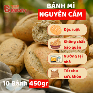 Bịch 10 bánh mì nguyên cám mini đông lạnh The Bready