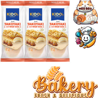Bánh Mì Tươi Takoyaki Cá Bào Xốt Nhật Bản 55 gram - Bánh Mì Tươi KIDO Cá Bào Nhật Bản 55 gram