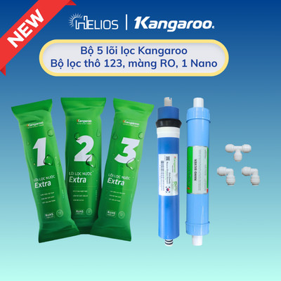 Trọn bộ 5 lõi lọc nước Kangaroo chính hãng dùng cho máy lọc nước Kangaroo KG102AKV, KG102AVERTU
