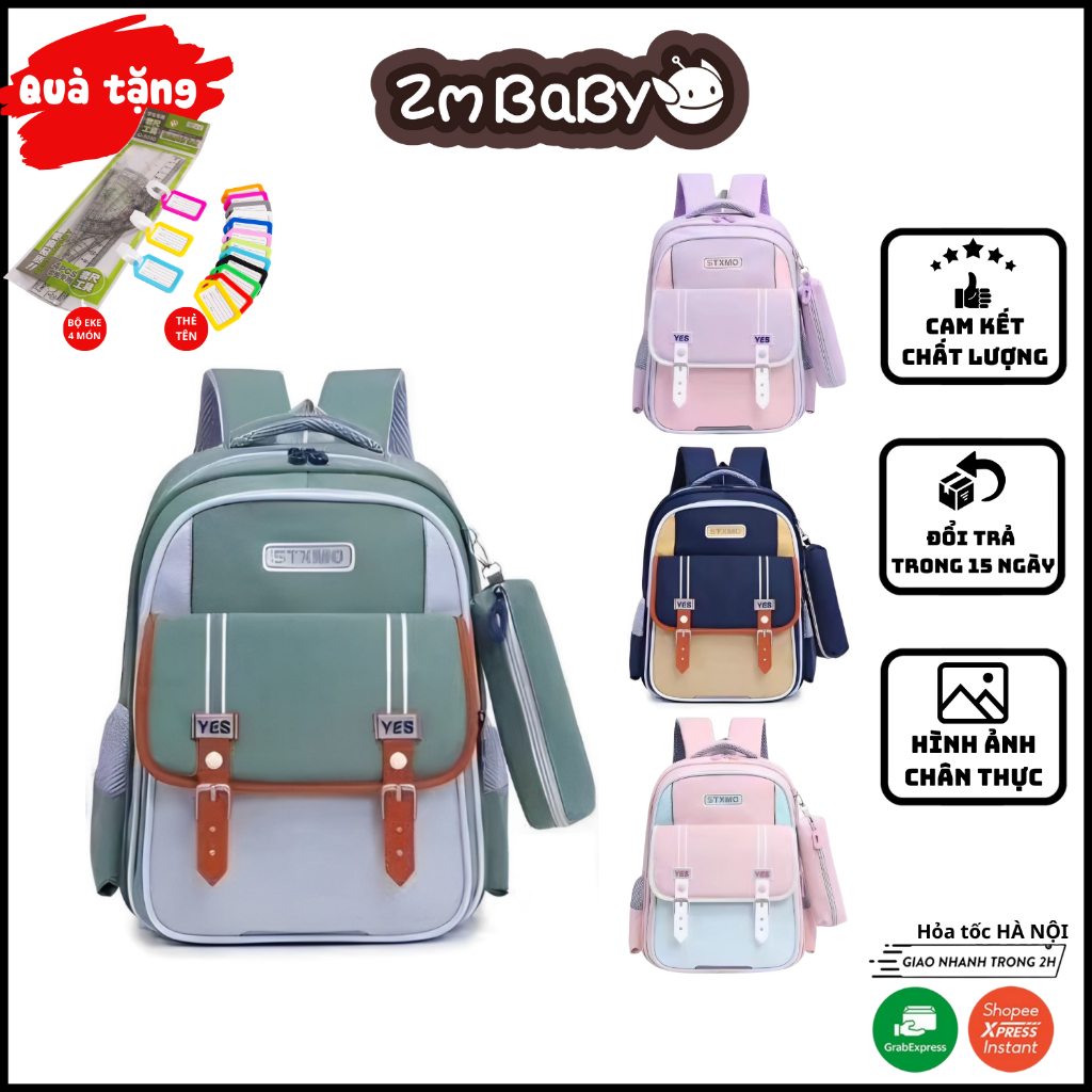 Balo đi học, cặp sách đi học cho bé cấp 1, cấp 2. Balo học sinh siêu nhẹ, chống thấm nước