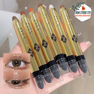Bút Phấn Mắt Nhũ Lì ZVEV Bắt Sáng Thiết Kế 2 Đầu, Cây Phấn Mắt Highlight 1 Đầu Màu Nhũ Và 1 Đầu Bôi