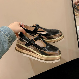 ORDER 🌼 Giày moca phối màu da bò 8cm 34-39