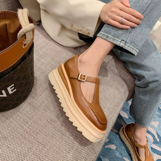 ORDER 🌼 Giày moca phối màu da bò 8cm 34-39