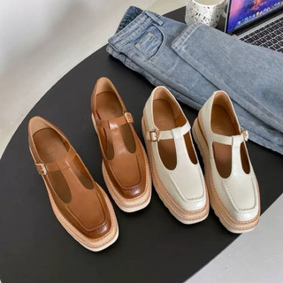 ORDER 🌼 Giày moca phối màu da bò 8cm 34-39