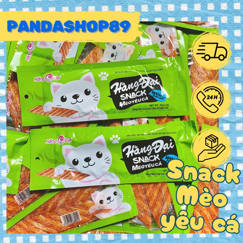 Combo Snack Mèo Yêu Cá vị cay, Hằng Đại, đồ ăn vặt tuổi thơ cổng trường, Pandashop89