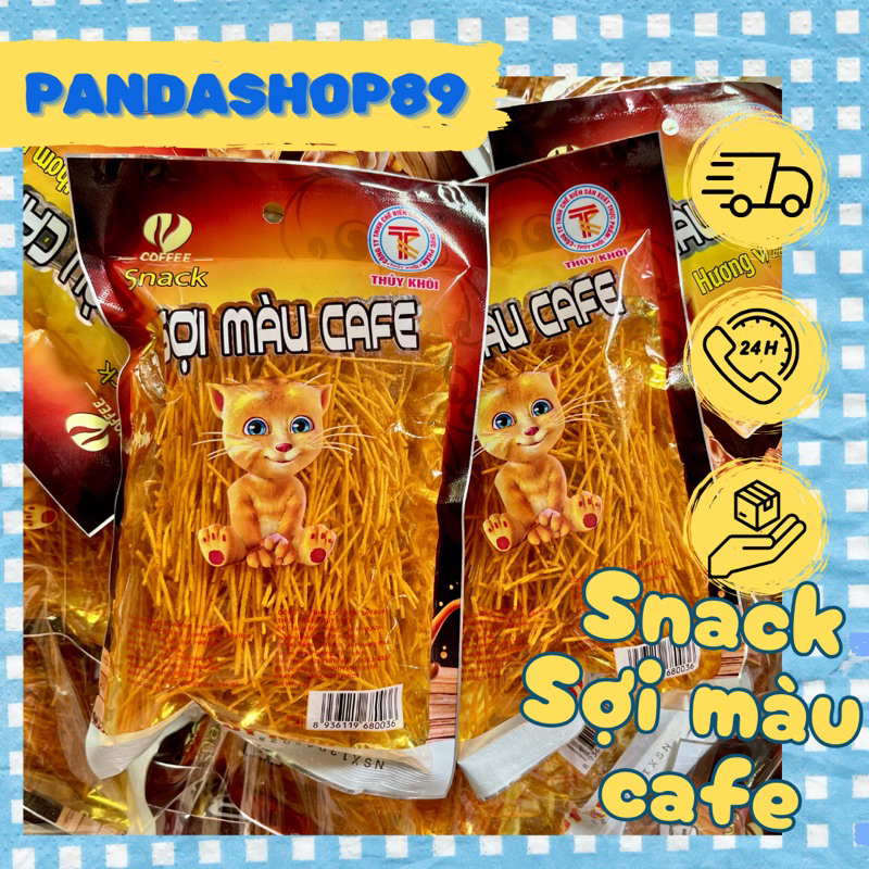 Combo Snack Sợi Màu Cafe vị cay, Thuỷ Khôi, đồ ăn vặt tuổi thơ cổng trường, Pandashop89