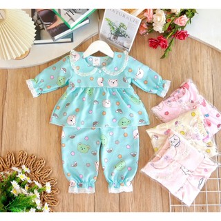 (3 bộ 3 màu 3 họa tiết khác nhau) Combo 3 Bộ Tay Dài Xốp Gạo Bé (7-17kg)