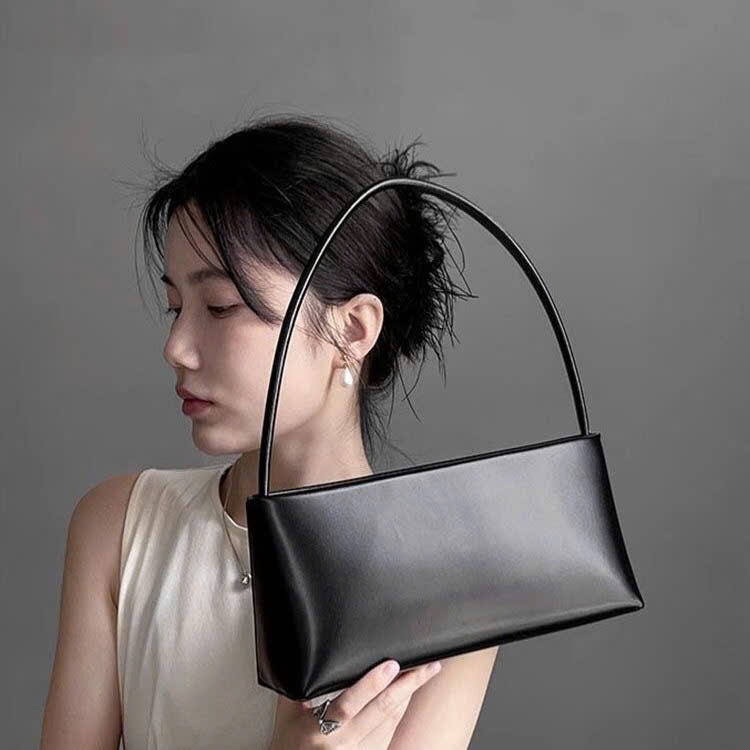 Túi xách nữ túi đeo vai cầm tay chất da Pu màu đen dễ phối đồ mã t870