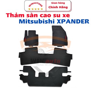 Thảm lót sàn cao su xe Mitsubishi Xpander/xpander cross 2018- 2021, 2022, 2023,2024 loại đúc dày, 3 hàng ghế dễ vệ sinh