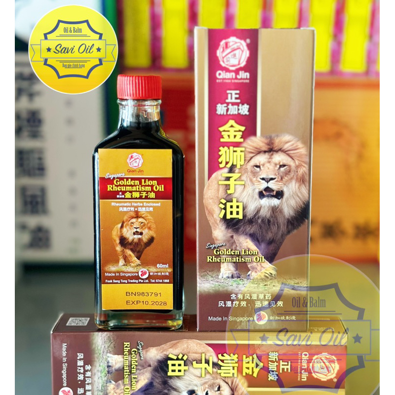 DẦU KHỚP SƯ TỬ SINGAPORE GOLDEN LION RHEUMATISM OIL