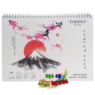 [Bình Dương] Sổ vẽ Takeyo A6/A5/A4/A3 (50 tờ,160gsm) - Sổ sketch Takeyo, vẽ chì