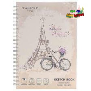[Bình Dương] Sổ vẽ Takeyo A6/A5/A4/A3 (50 tờ,160gsm) - Sổ sketch Takeyo, vẽ chì