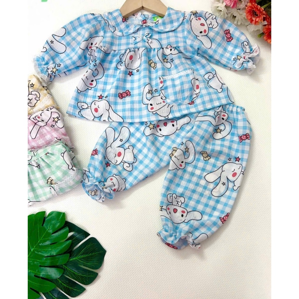 (3 bộ 3 màu 3 họa tiết khác nhau) Combo 3 Bộ Tay Dài  Xốp Gạo Bé (7-17kg)