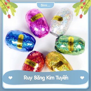 Ruy Băng Kim Tuyến Buộc Đuôi Bóng Hình Cuộn 5mmX10m Sini Decor - Dây Ruy Băng Trang Trí Sinh Nhật