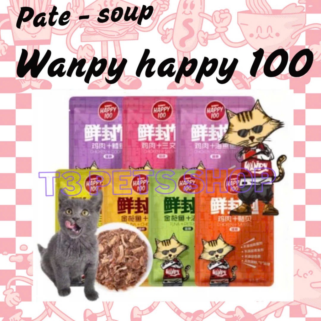 pate wanpy happy cho mèo 70gr - T3 PETS SHOP