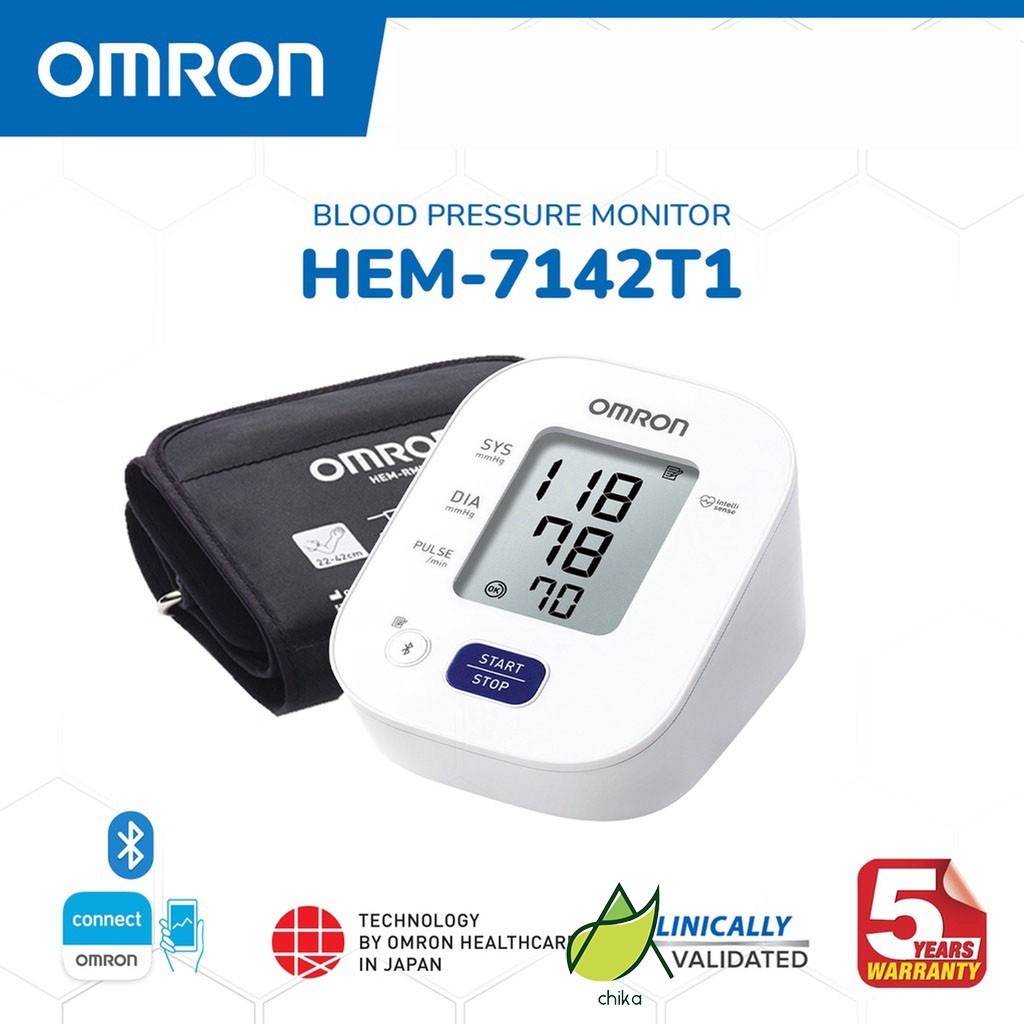 [Bảo hành chính hãng 5 năm] Máy huyết áp bắp tay tự động OMRON HEM-7142T1 kết nối Bluetooth bộ nhớ l