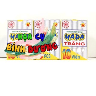 Phấn viết bảng trắng - Phấn không bụi HADA, phấn trắng, phấn màu