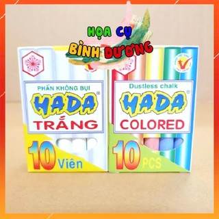 Phấn viết bảng trắng - Phấn không bụi HADA, phấn trắng, phấn màu
