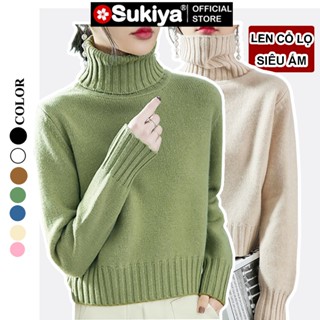 Áo Len Cổ Lọ Nữ SUKIYA Dáng Suông Rộng Chất Len Dày Dặn Mẫu mới 2024 AL87